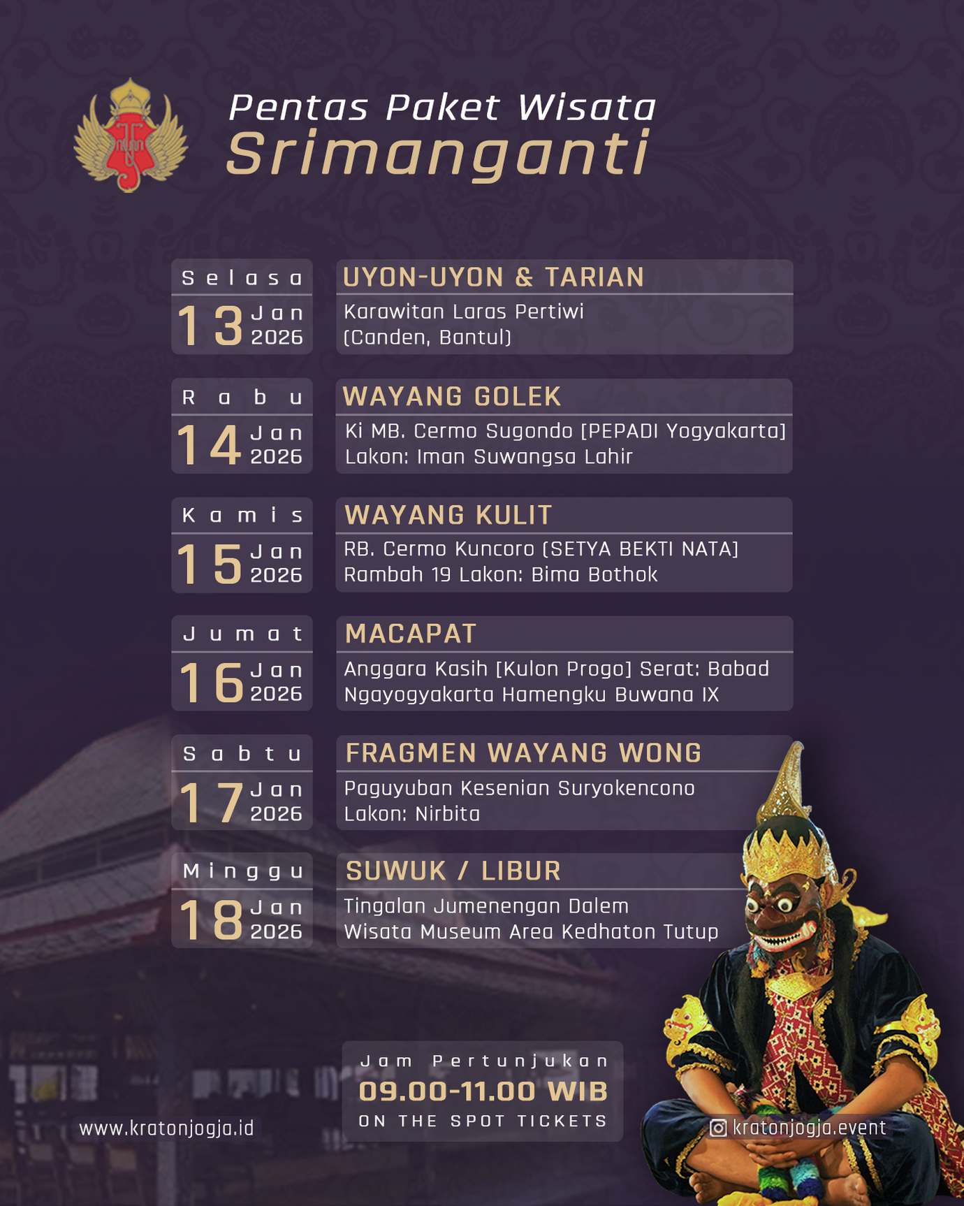 Wayang Golek oleh Ki MB Cermo Sugondo (PEPADI Kota Yogyakarta) lakon "Iman Suwangsa Lahir"