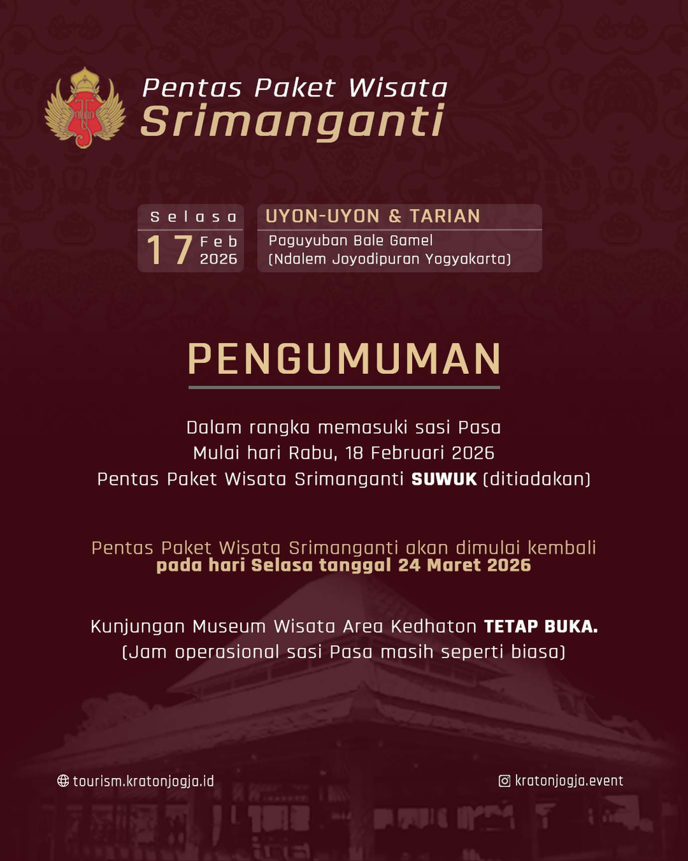 Uyon-Uyon & Tarian oleh Paguyuban Bale Gamel, Yogyakarta