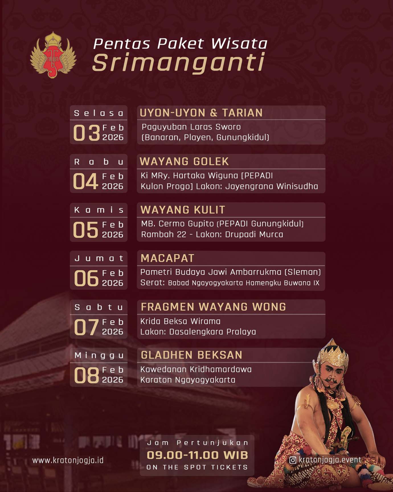 Wayang Golek oleh Ki MRy Hartaka Wiguna (PEPADI Kulon Progo) lakon "Jayengrana Winisudha"