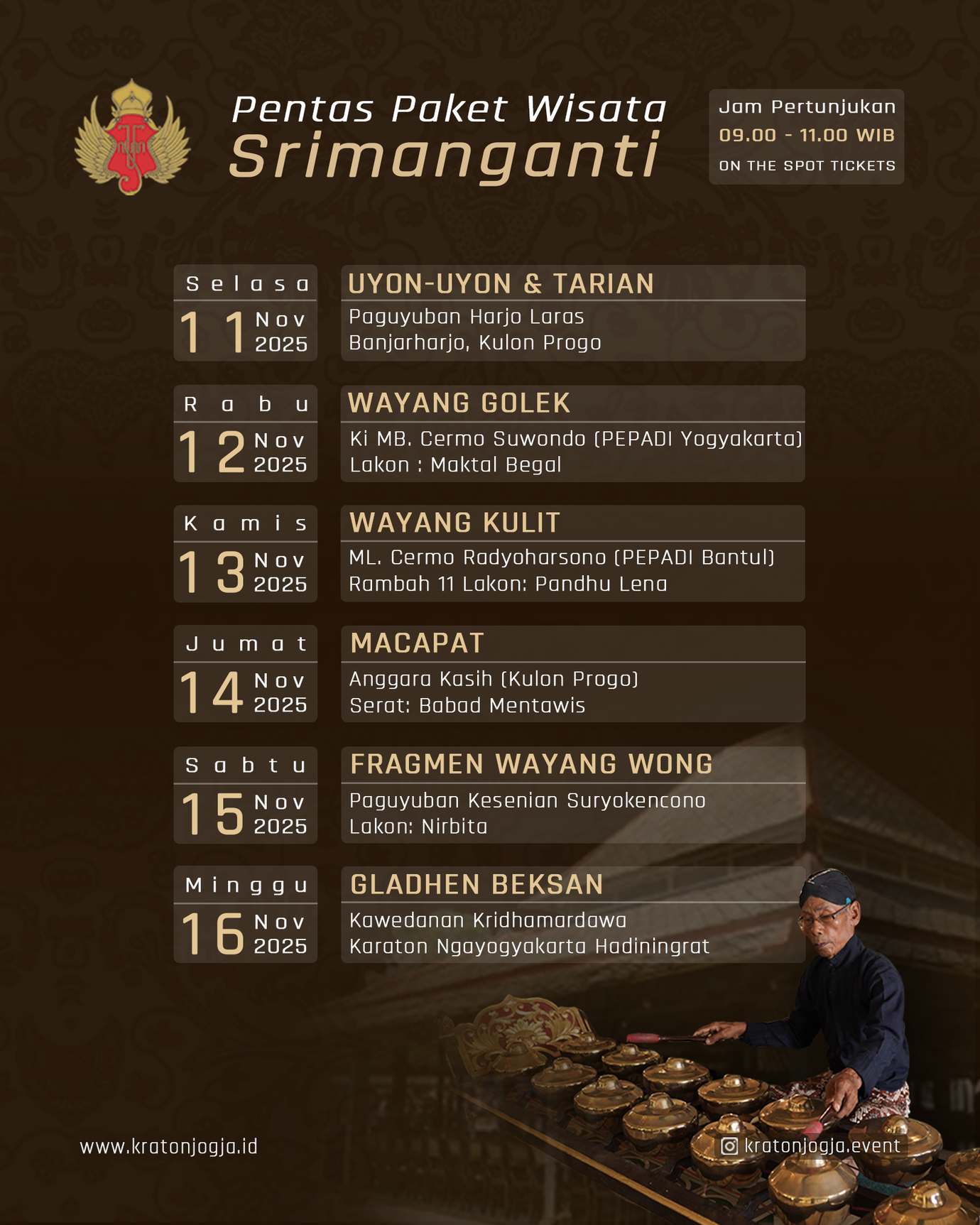 Gladhen Beksan - Kawedanan Kridhamardawa Karaton Ngayogyakarta Hadiningrat