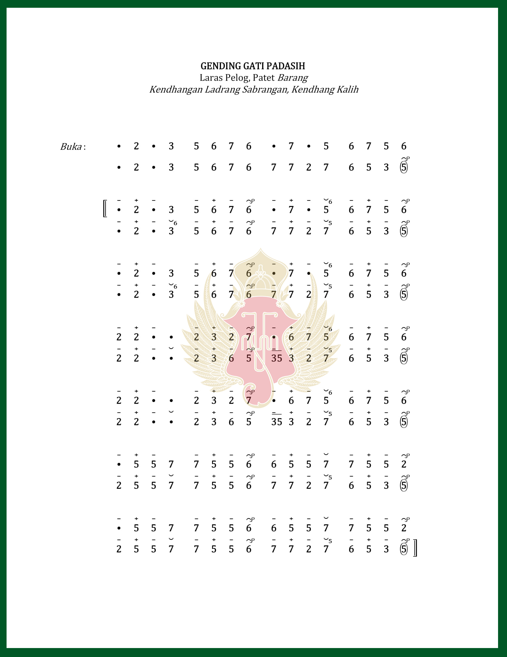 Gendhing Gati Padasih (1)